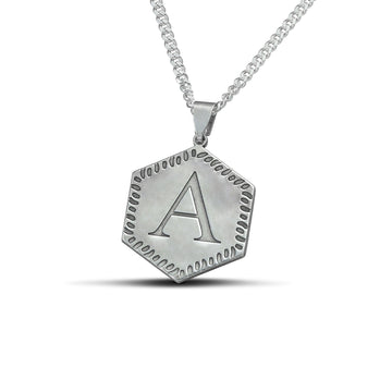 Ασημένιο κολιέ 925 μονόγραμμα - themelidisjewels